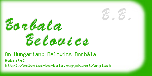 borbala belovics business card