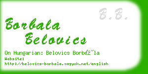 borbala belovics business card
